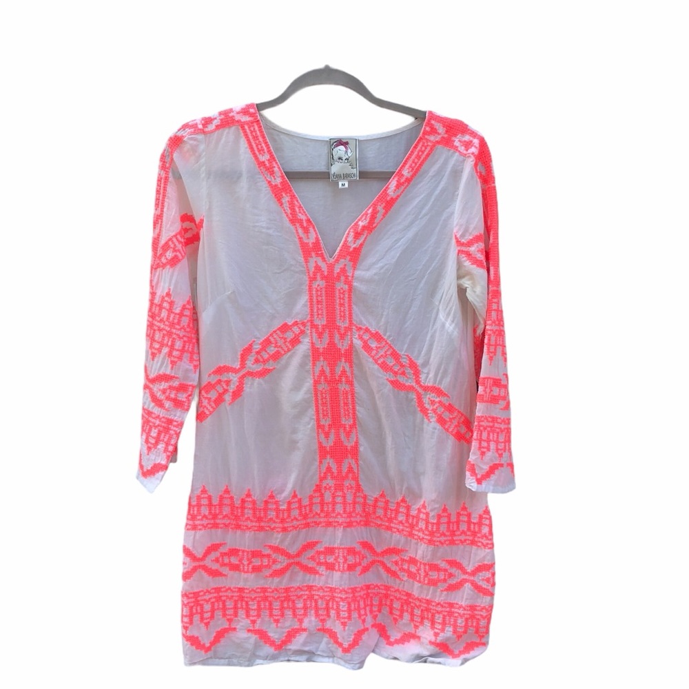 Yoana Baraschi Beach Cover-up White Hot Pink M